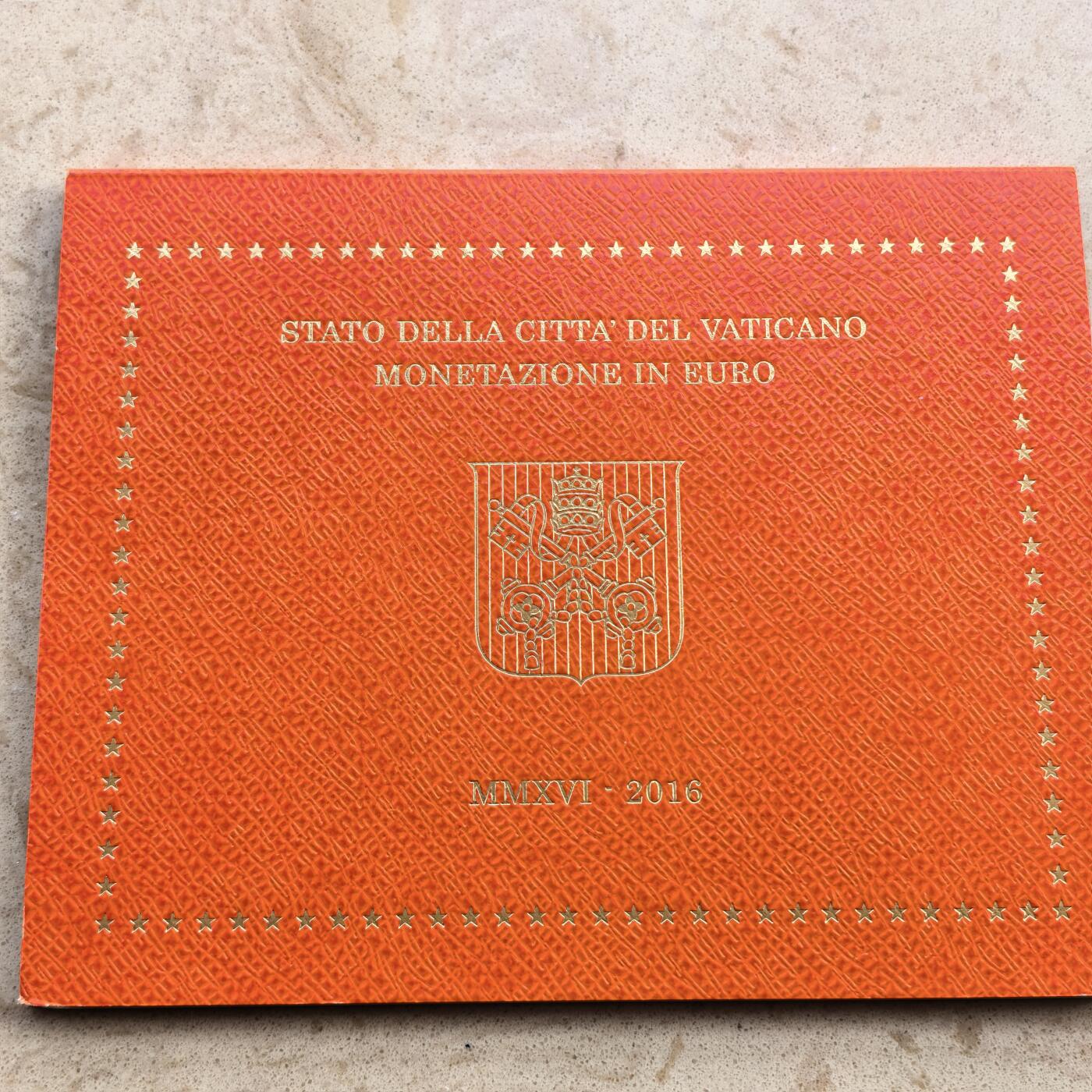道一币馆币章第一百七十场 原包装 梵蒂冈2016年欧元套币八枚