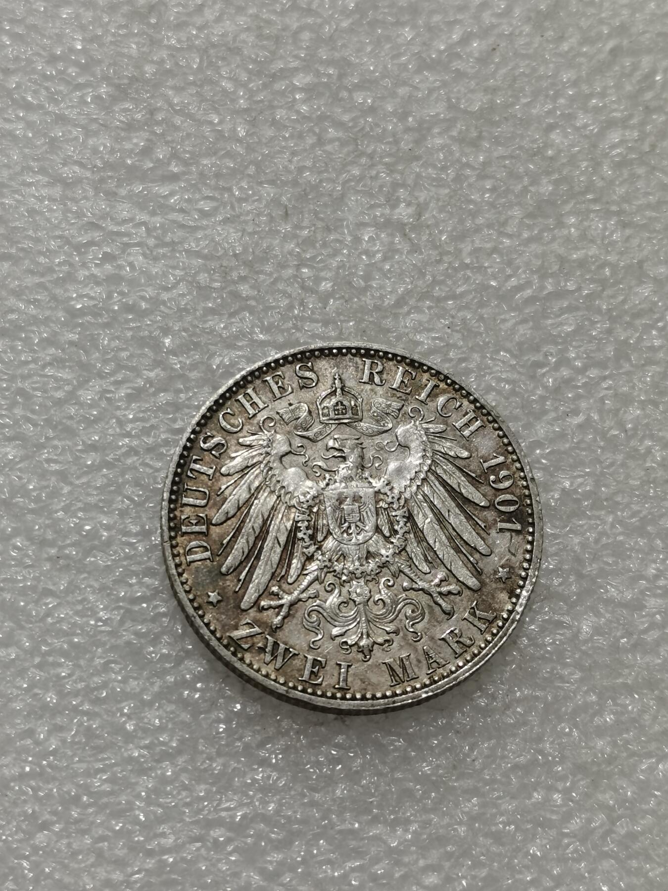 天下钱庄专场欢迎参拍 德国普鲁士建国200周年2马克银币