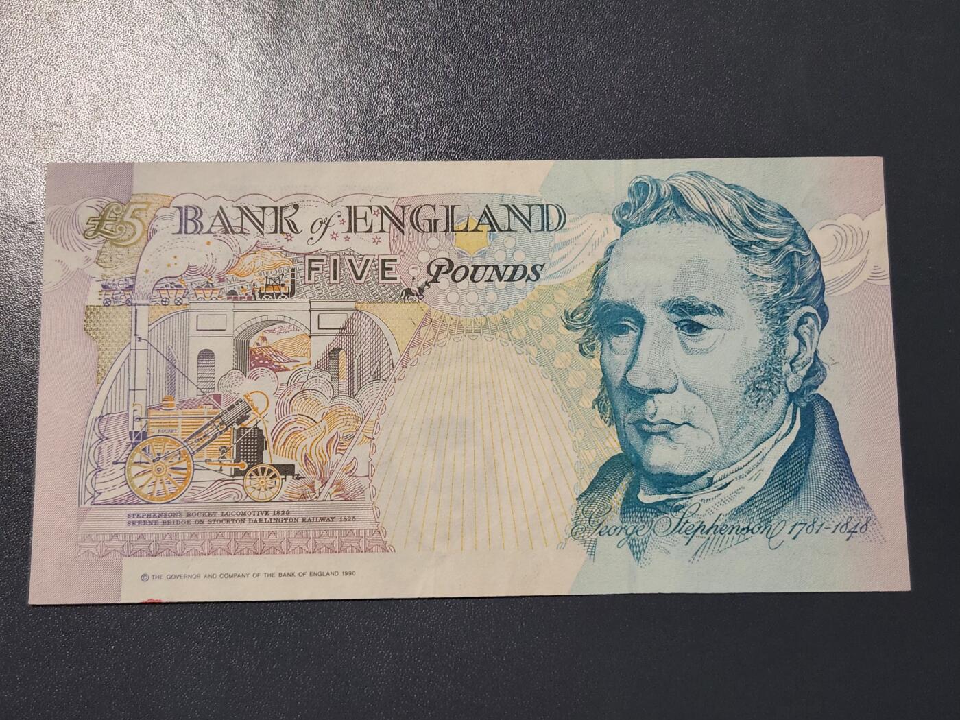 3月23号晚上8点 外国纸币自动截拍第44场 英国5近新极美品