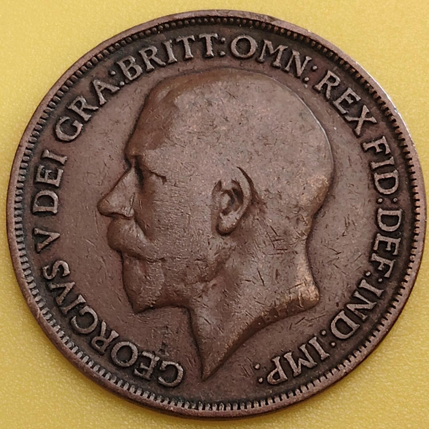 布加迪🐬～世界钱币(上海)🌾第 282 期 /  各国套币和散币 英国🇬🇧 1915年 1便士 乔治五世