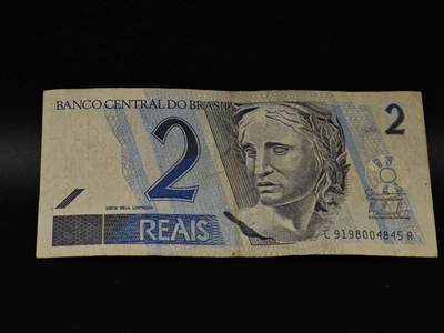  【淘币小摊】限时拍第八百八十四拍   纸币场    每周一统一发货 - 巴西2雷亚尔纸币【有折】