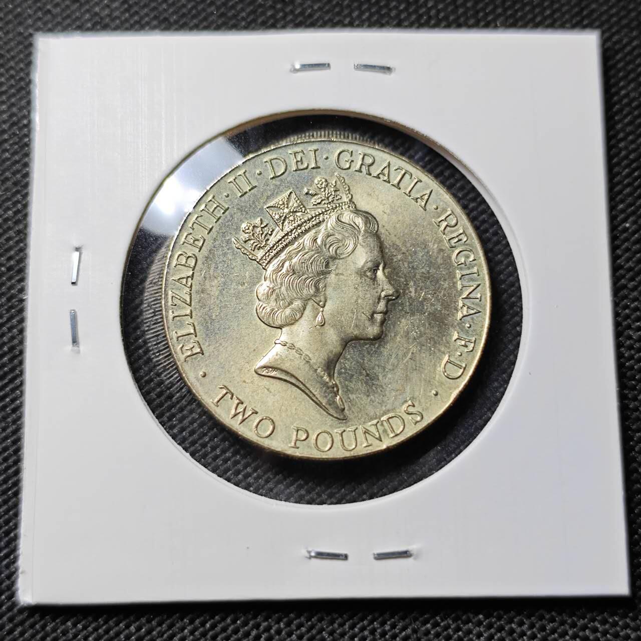 KK钱币收藏小铺   套币专场 2月预留时间 周末发货 1996英国2镑纪念币 