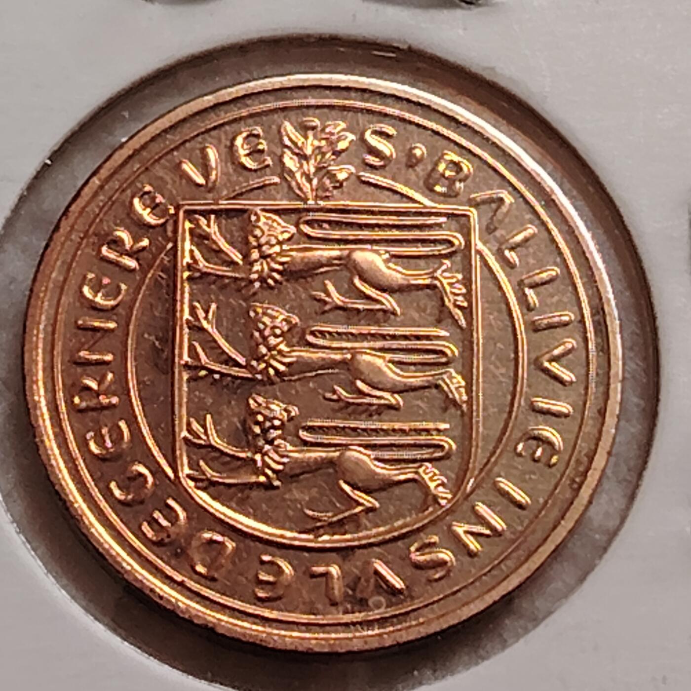 布加迪🐬～世界钱币(上海)🌾第 282 期 /  各国套币和散币 根西岛 1971年 1便士 