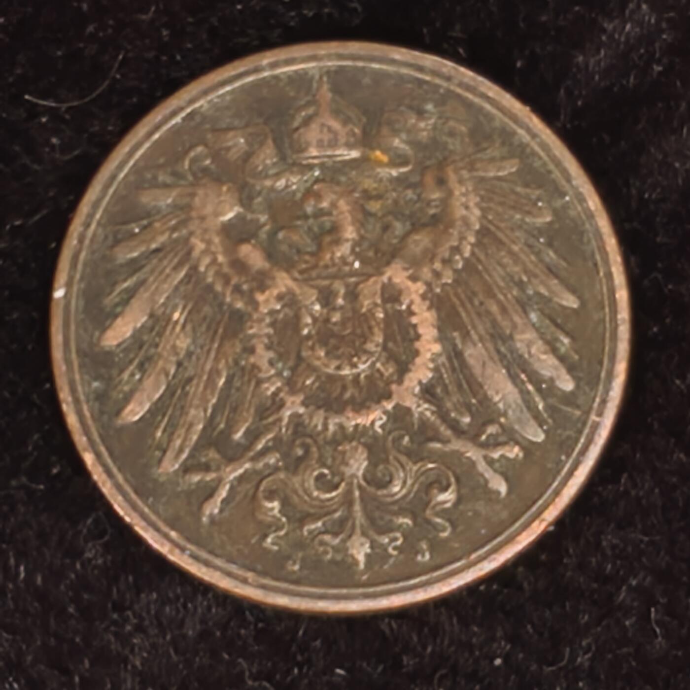 Krab外币市集Vol.27 德国1913J年1芬妮