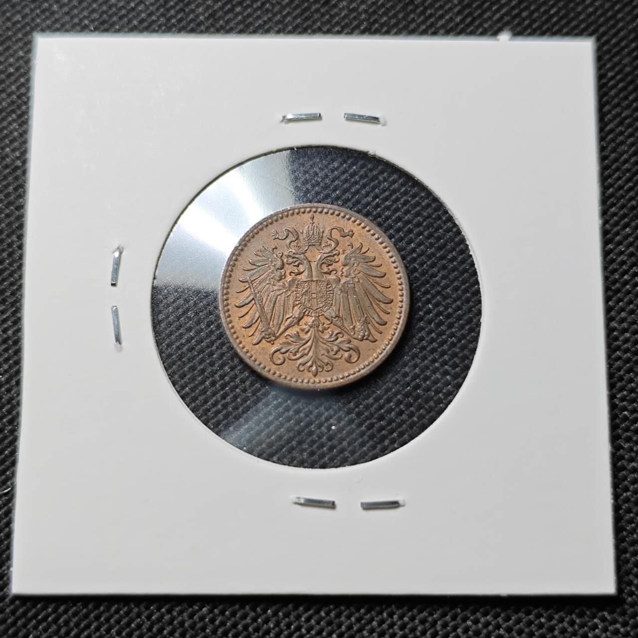 KK钱币收藏小铺   套币专场 2月预留时间 周末发货  1913奥地利1格罗申铜币 好品