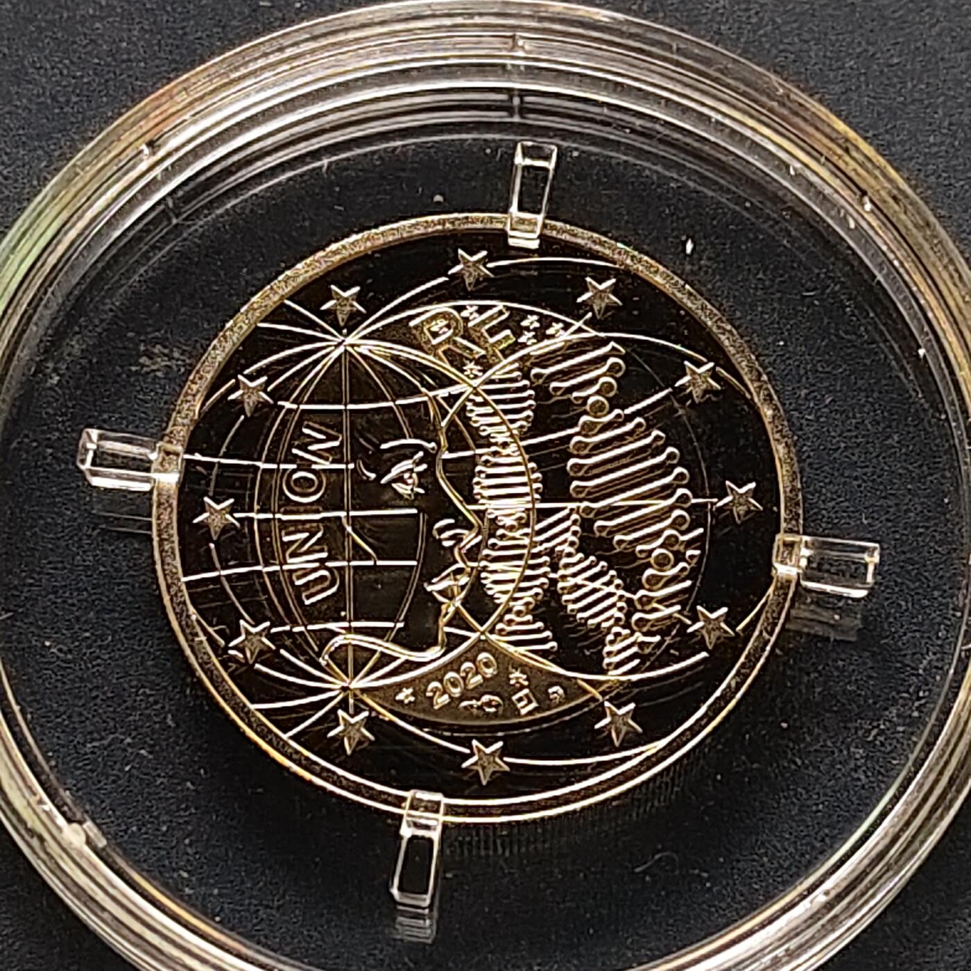 【全场包邮】纯粹捡漏拍515场 【少见】法国2020年2欧元医学研究精制纪念币-盒证全-量10000