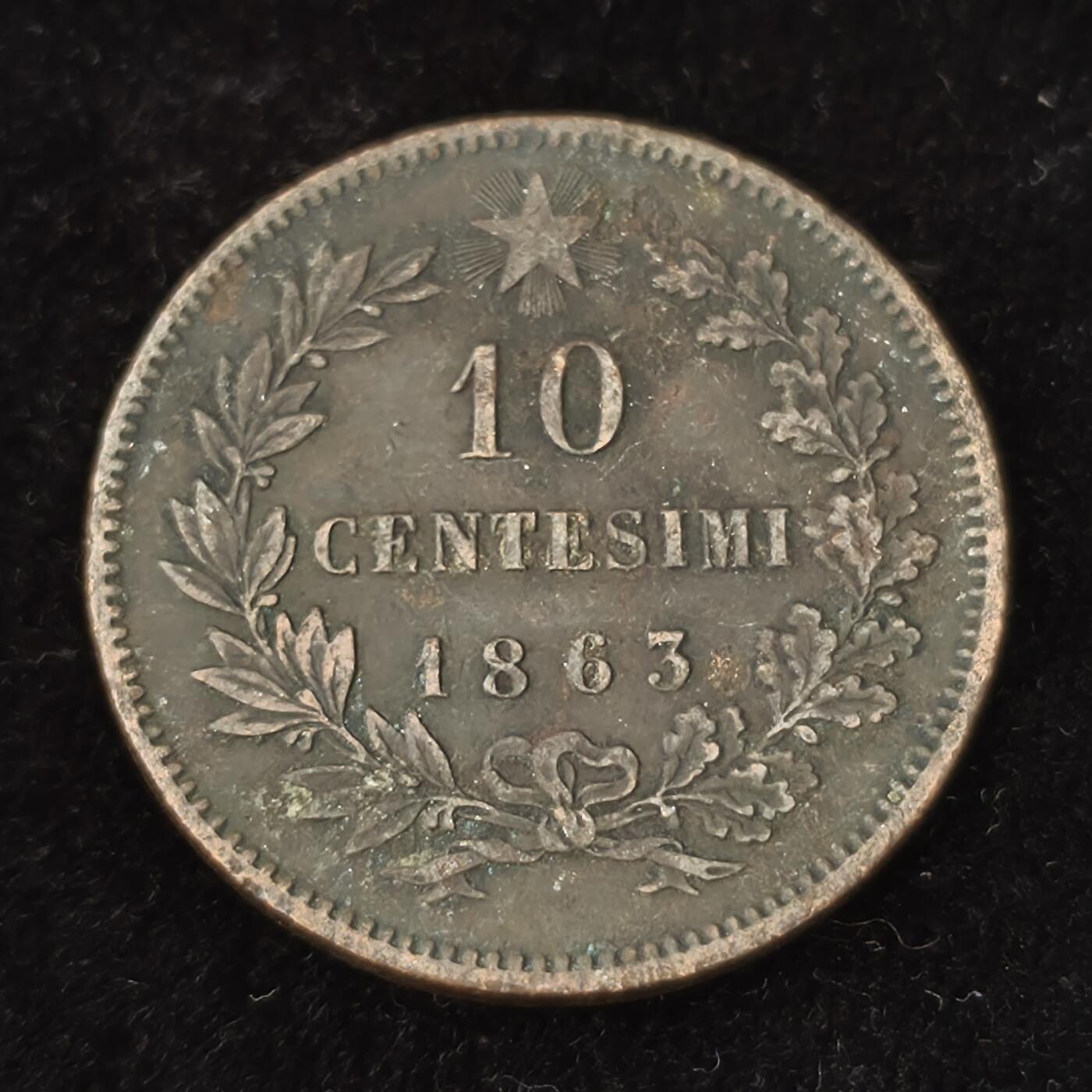 Krab外币市集Vol.27 意大利1863年10分