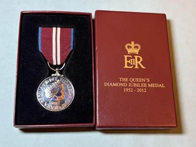 盛世勋华——号角文化勋章邮票专场拍卖第310期 - 英国2012年伊丽莎白二世登基60周年钻禧纪念奖章 少见带原厂盒
