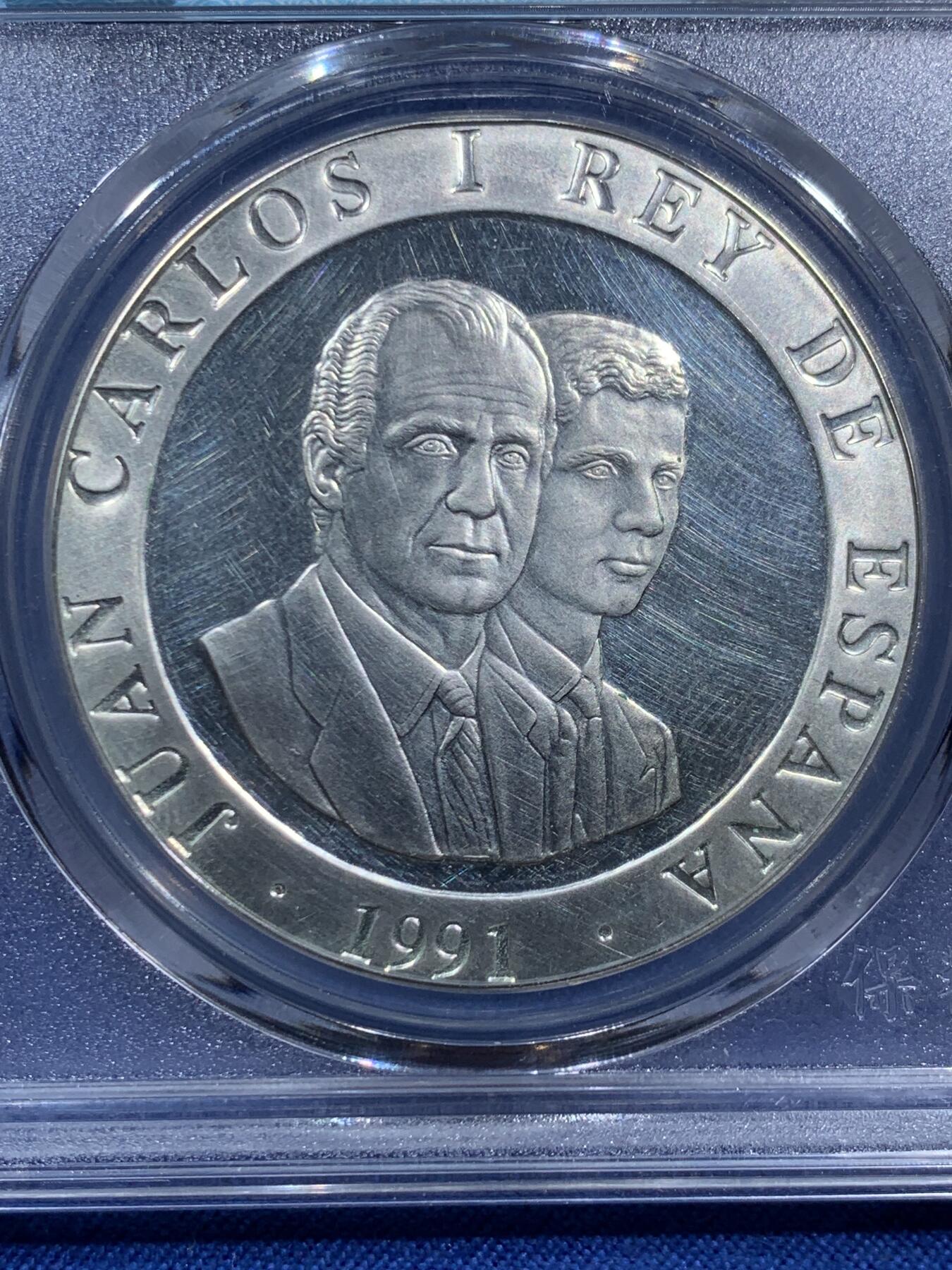 《竞宝斋》第473场 周日，周一 2场连拍 （全场包邮）欢迎送拍 西班牙1991年纪念1992年巴塞罗那夏季奥运会-马术2000比塞塔银币