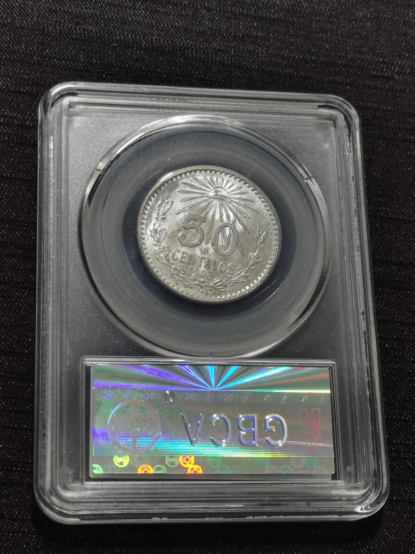 天下钱庄专场欢迎参拍 墨西哥小鹰50分银币