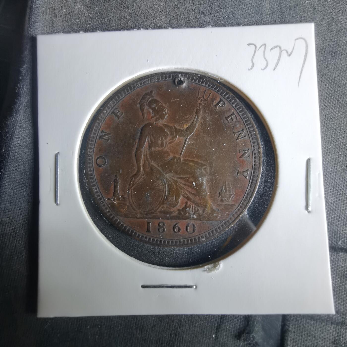 沼泽如烟--第1033场 英国1860年1便士