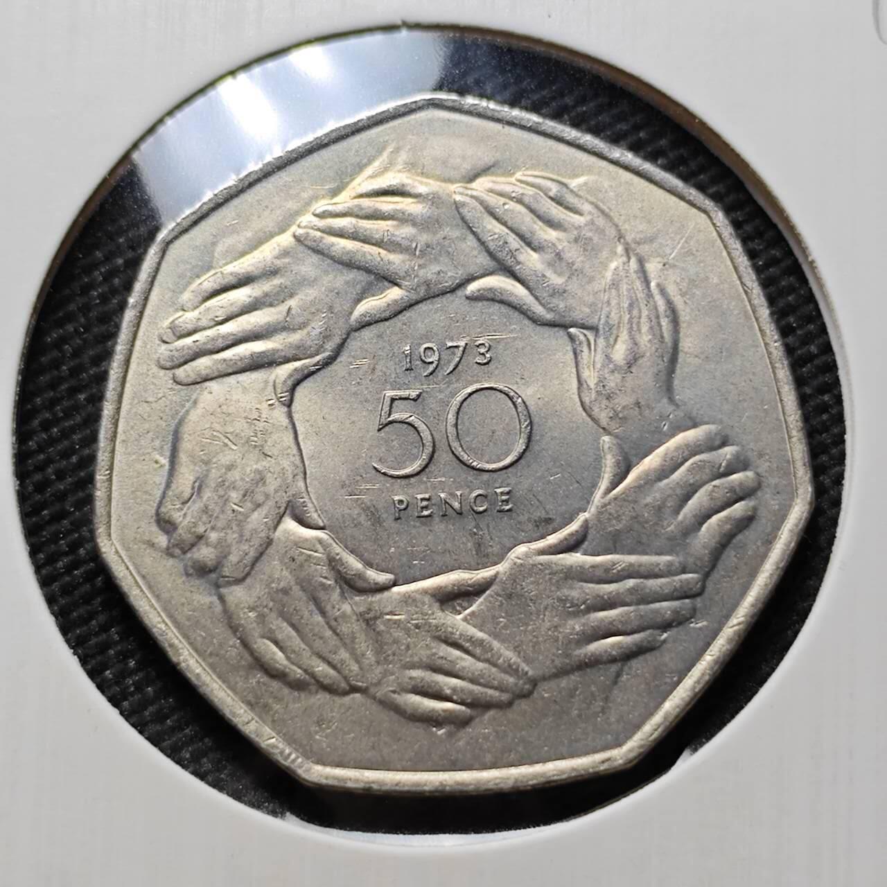 KK钱币收藏小铺   套币专场 2月预留时间 周末发货  1973英国入欧纪念币 好品