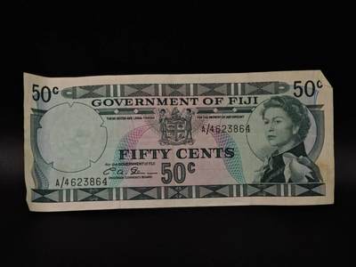 【淘币小摊】限时拍第八百八十四拍   纸币场    每周一统一发货 - 斐济50分纸币【有折】