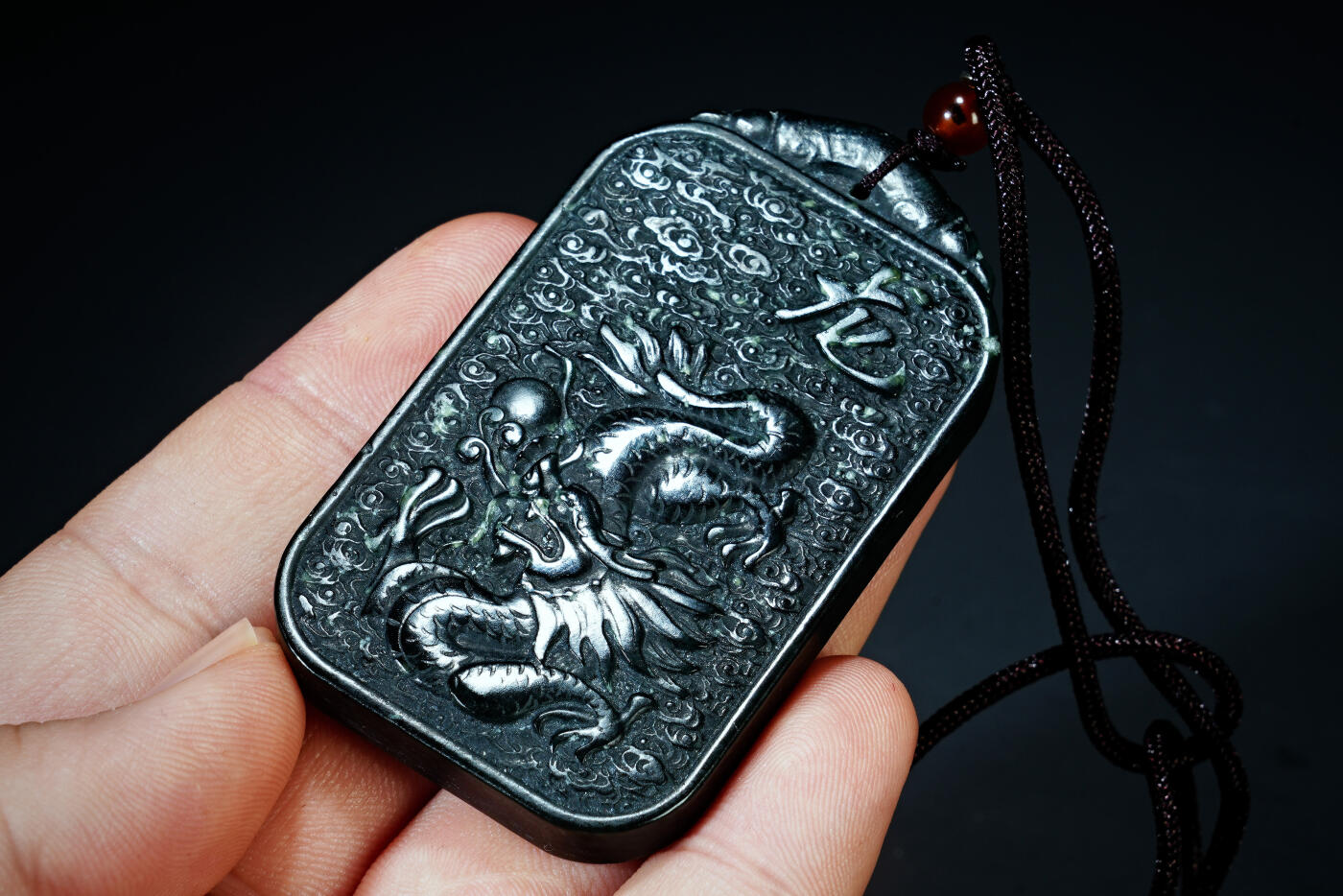 上海都达杂项专场五十八【全场包邮】  天然和田玉青玉精雕《普贤菩萨》挂牌93-218