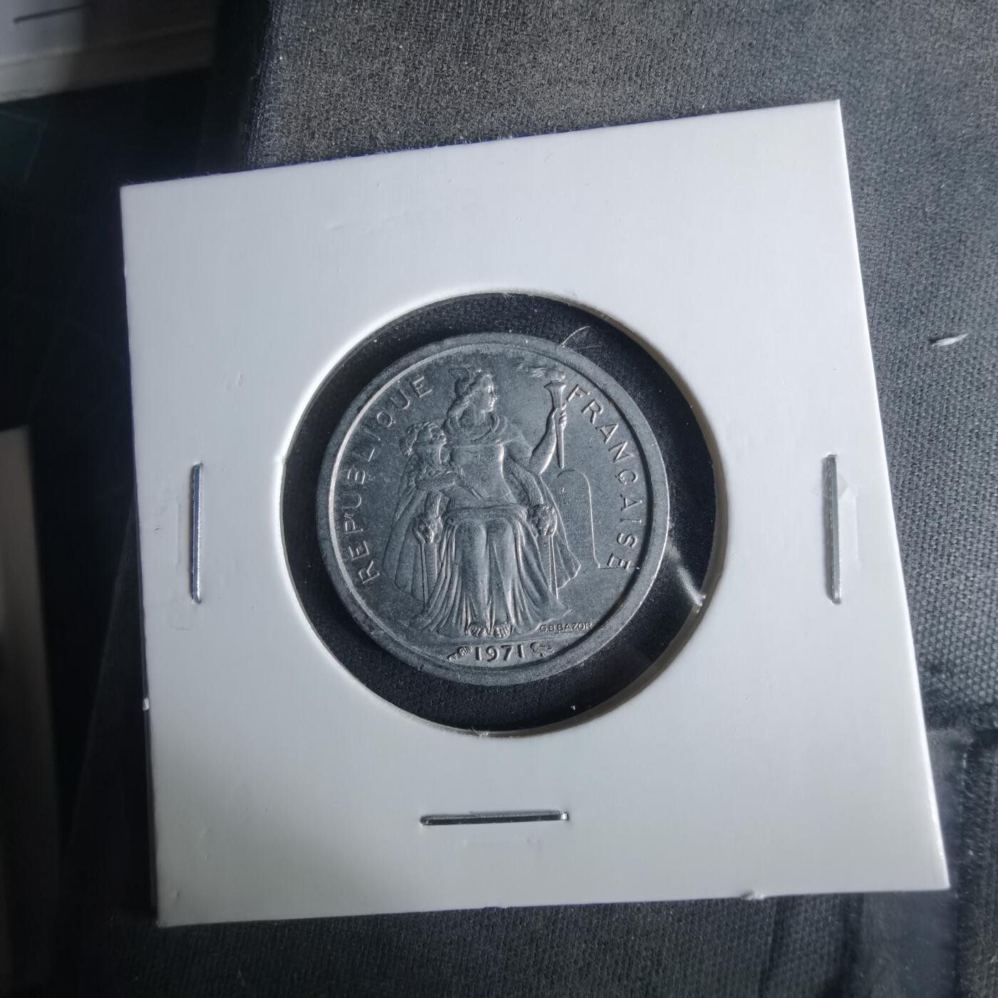 沼泽如烟--第1033场 法属新喀里多尼亚1971年1法郎