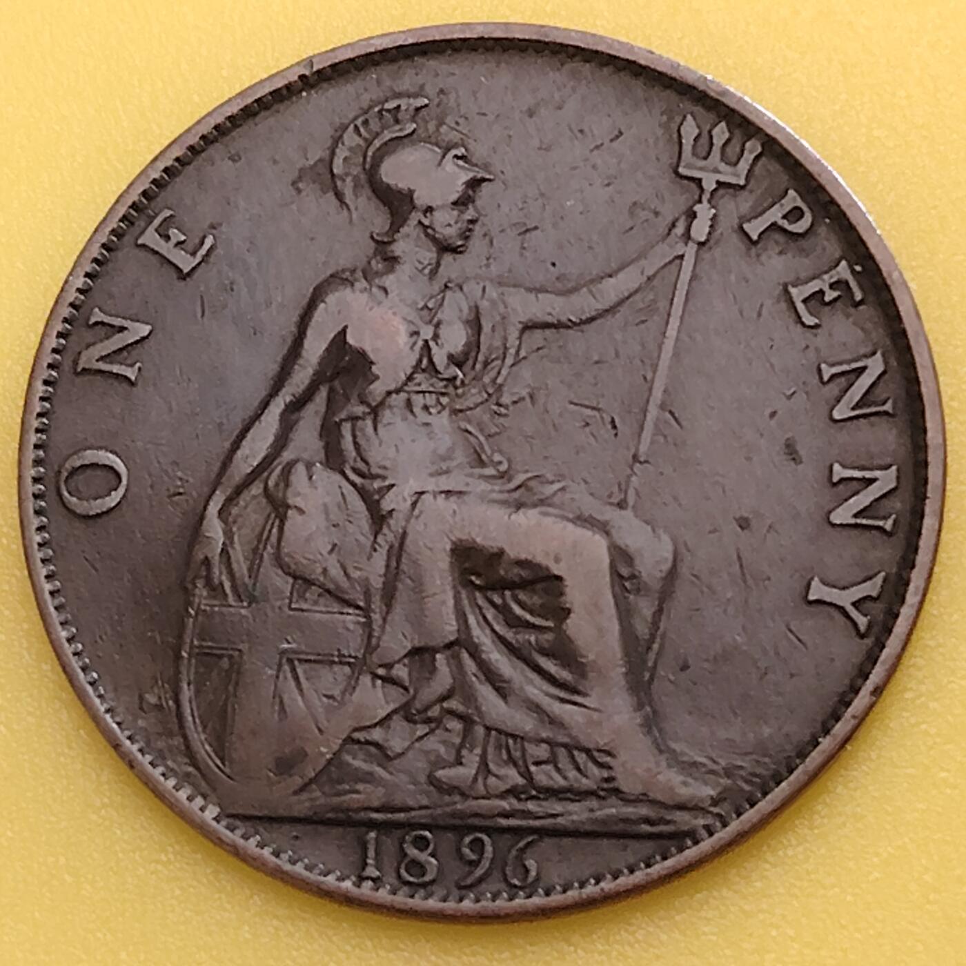 布加迪🐬～世界钱币(上海)🌾第 282 期 /  各国套币和散币 英国🇬🇧 1896年 1便士 维多利亚女王披纱版