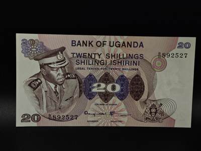  【淘币小摊】限时拍第八百八十四拍   纸币场    每周一统一发货 - 乌干达20先令纸币