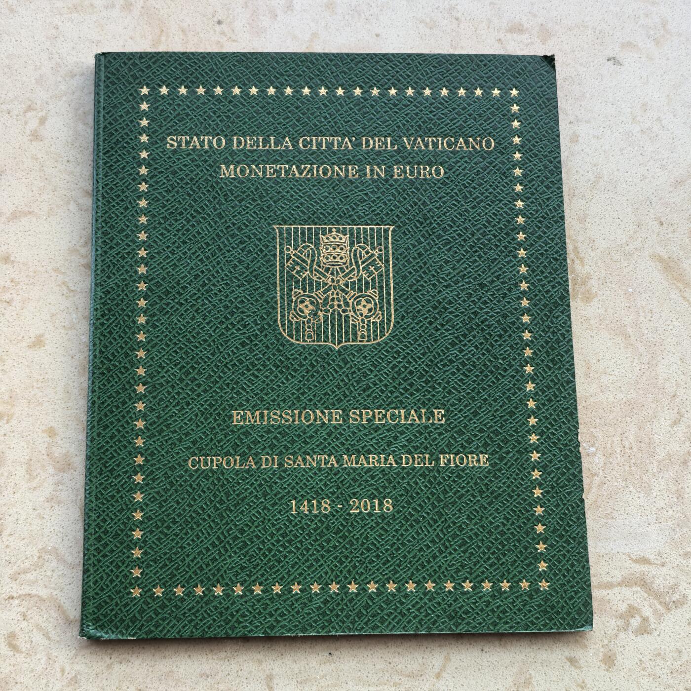 道一币馆币章第一百七十场 原包装 梵蒂冈2018年欧元套币九枚 含5欧元纪念币