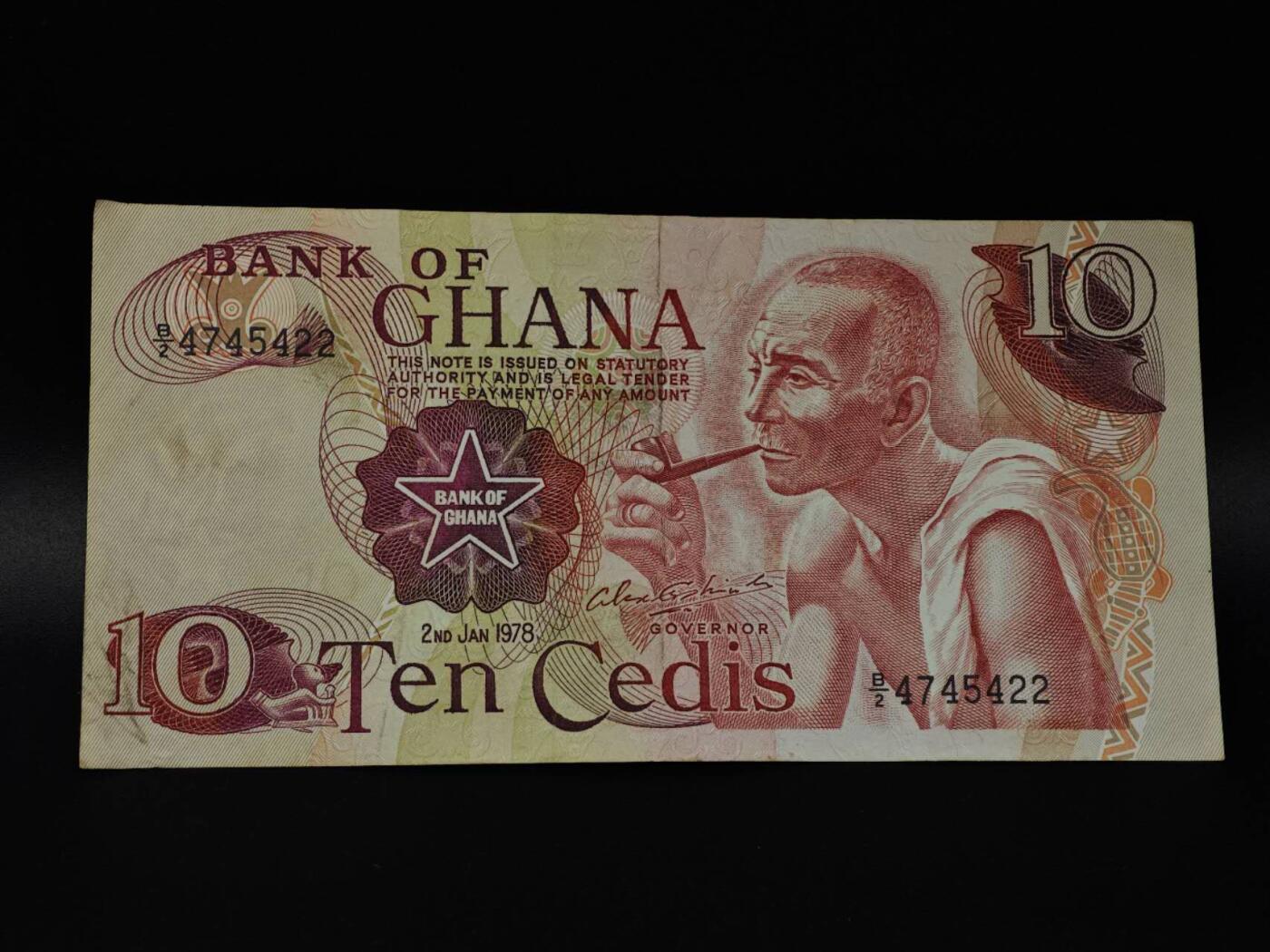  【淘币小摊】限时拍第八百八十四拍   纸币场    每周一统一发货 加纳10塞蒂纸币【有折】