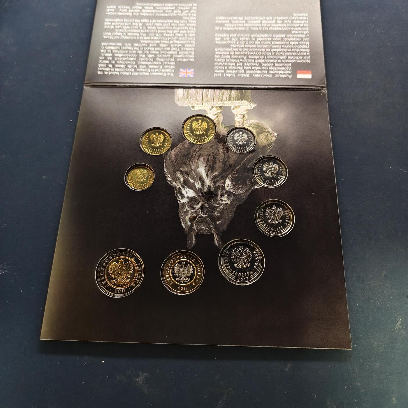 【全场包邮】纯粹捡漏拍515场 波兰2017年保护猫头鹰主题官方封装套币