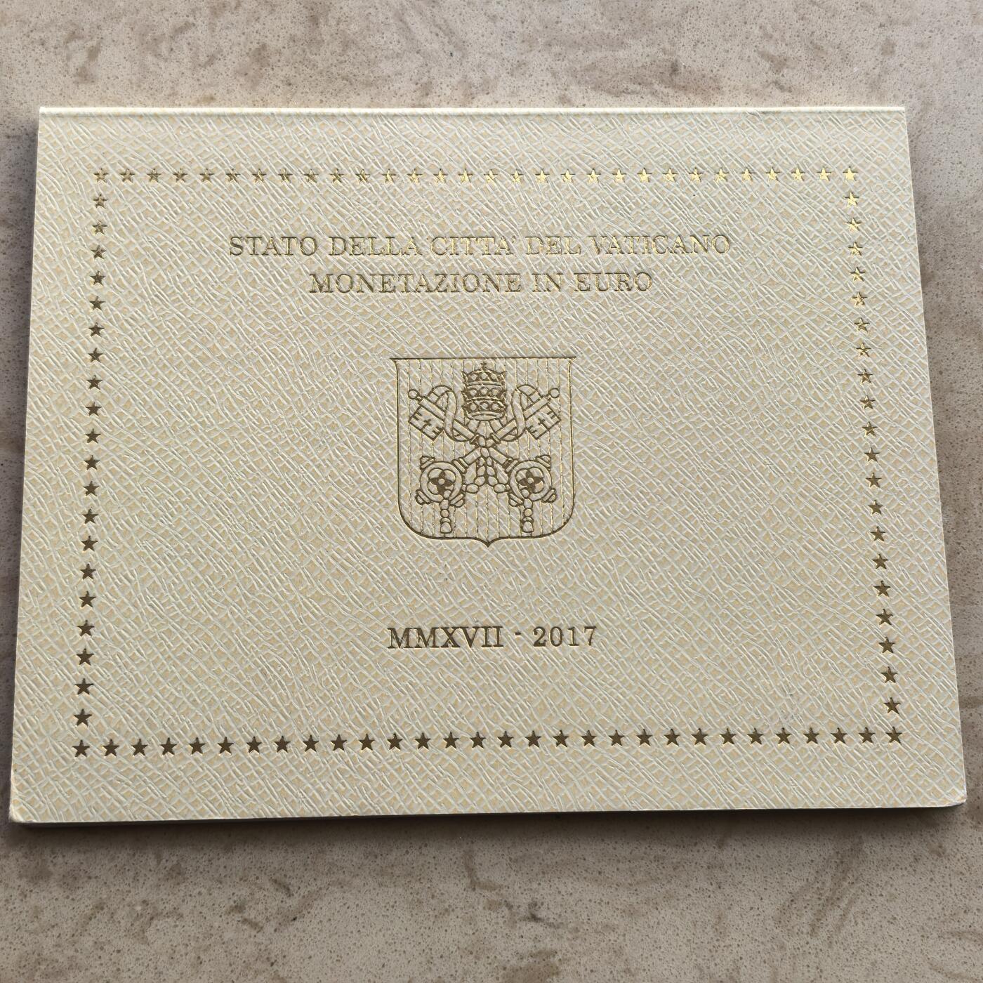 道一币馆币章第一百七十场 原包装 梵蒂冈2017年欧元套币八枚