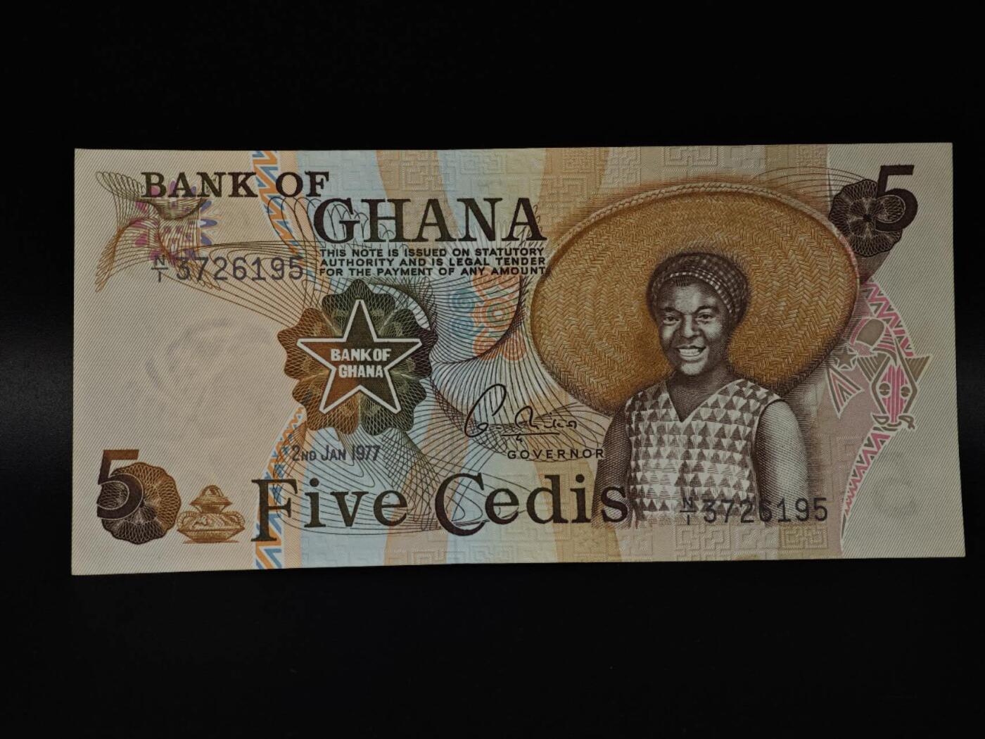  【淘币小摊】限时拍第八百八十四拍   纸币场    每周一统一发货 加纳5塞蒂纸币