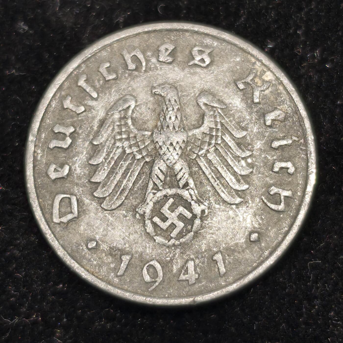 Krab外币市集Vol.27 德国1941年10芬妮F厂