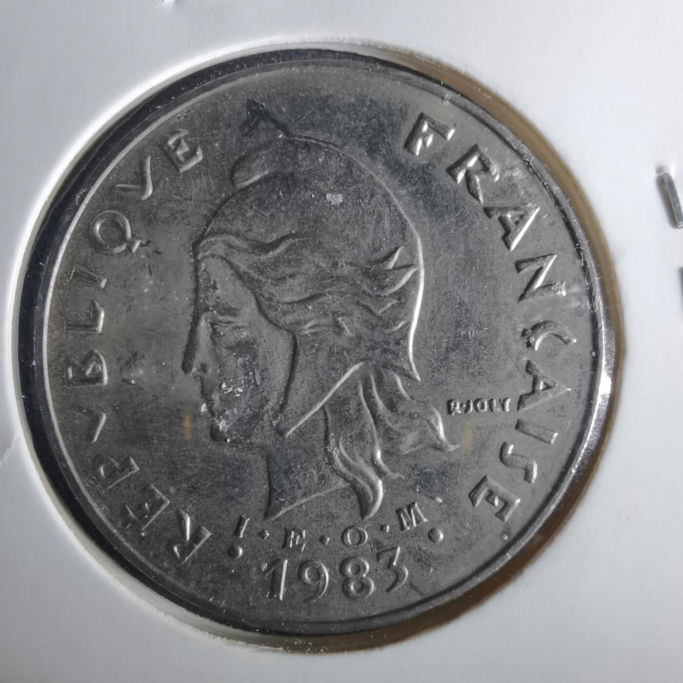 沼泽如烟--第1033场 法属新喀里多尼亚1983年50法郎