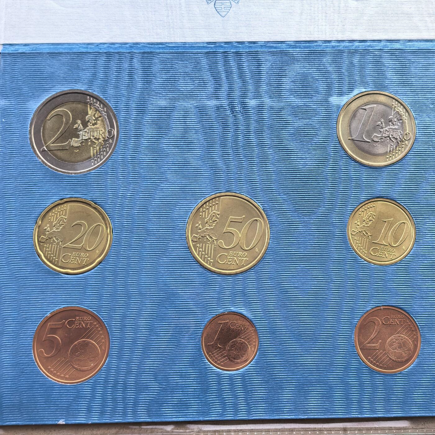 道一币馆币章第一百七十场 原包装 梵蒂冈2012年欧元套币八枚