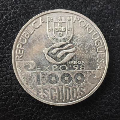 道一币馆币章第一百七十一场 - 葡萄牙1999年大西洋航海千年1000埃斯库多银币 28g 500s