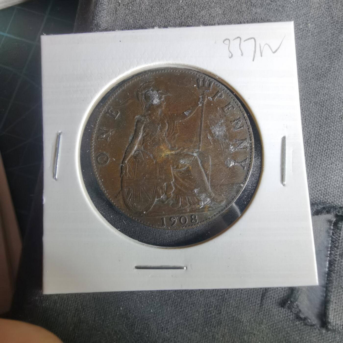 沼泽如烟--第1033场 英国1908年1便士