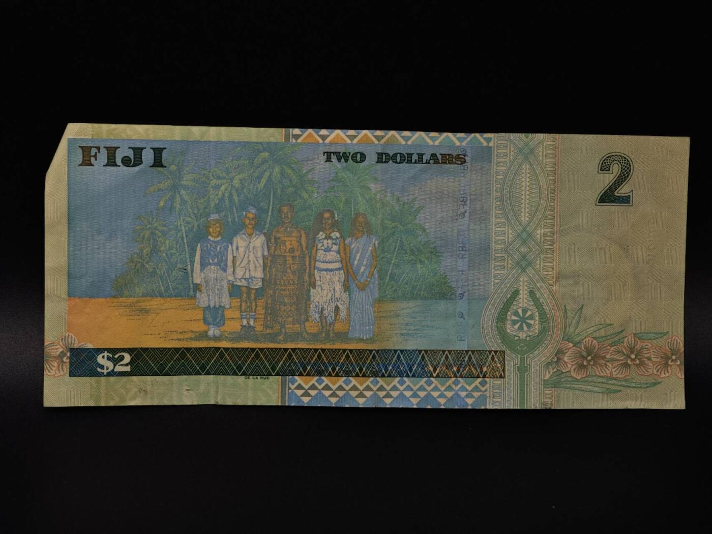  【淘币小摊】限时拍第八百八十四拍   纸币场    每周一统一发货 斐济2元纸币【有折】