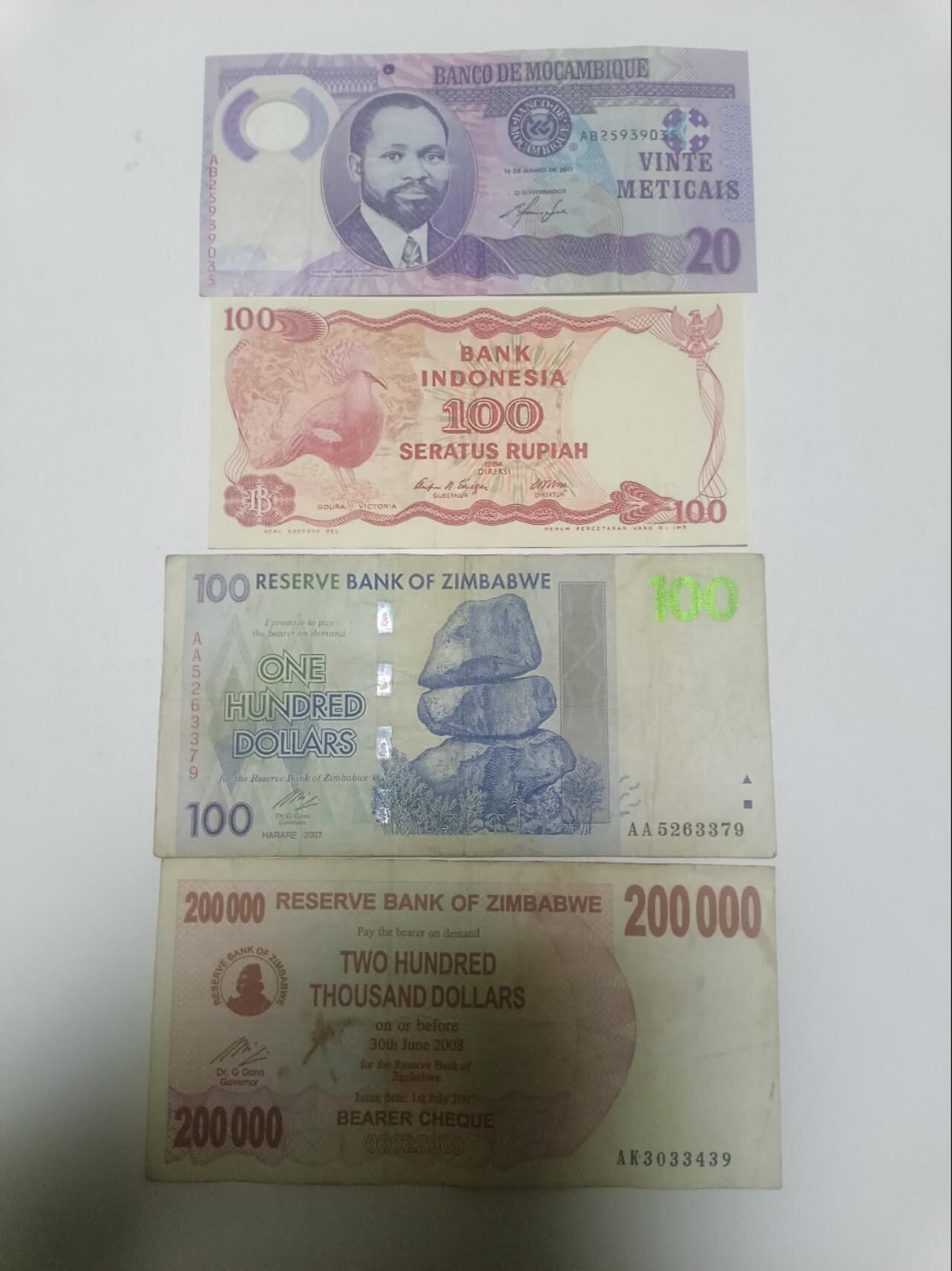 【20260324】非全新纸币和硬币第349场 外国4张纸币