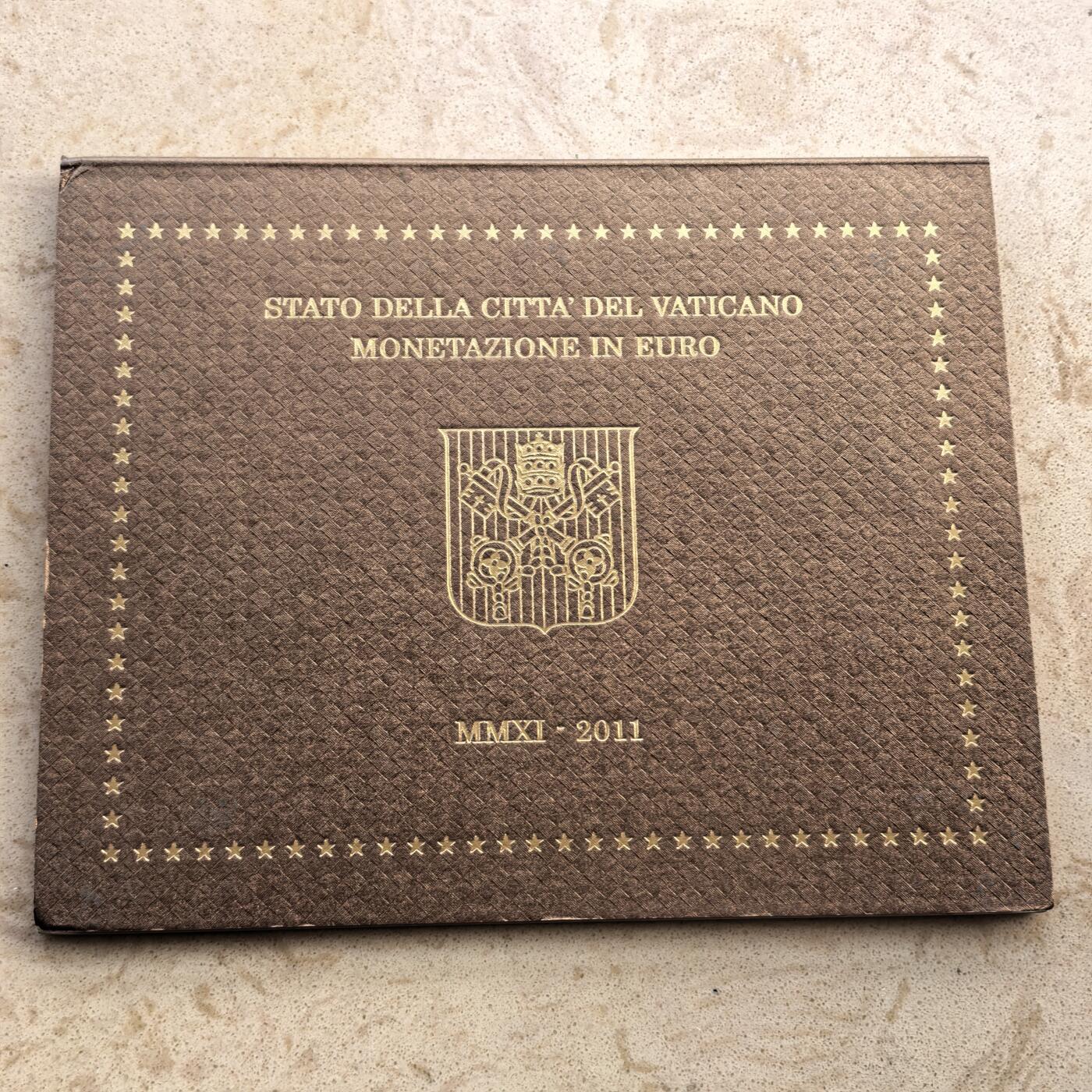 道一币馆币章第一百七十场 原包装 梵蒂冈2011年欧元套币八枚