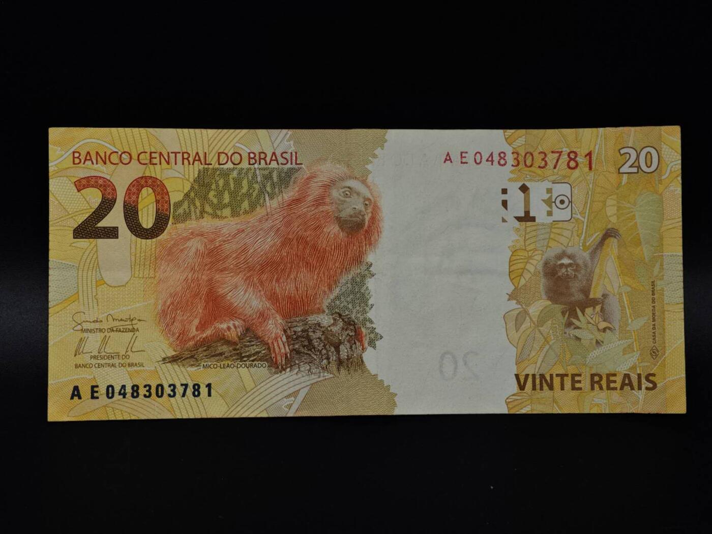  【淘币小摊】限时拍第八百八十四拍   纸币场    每周一统一发货 巴西20雷亚尔纸币【有折】