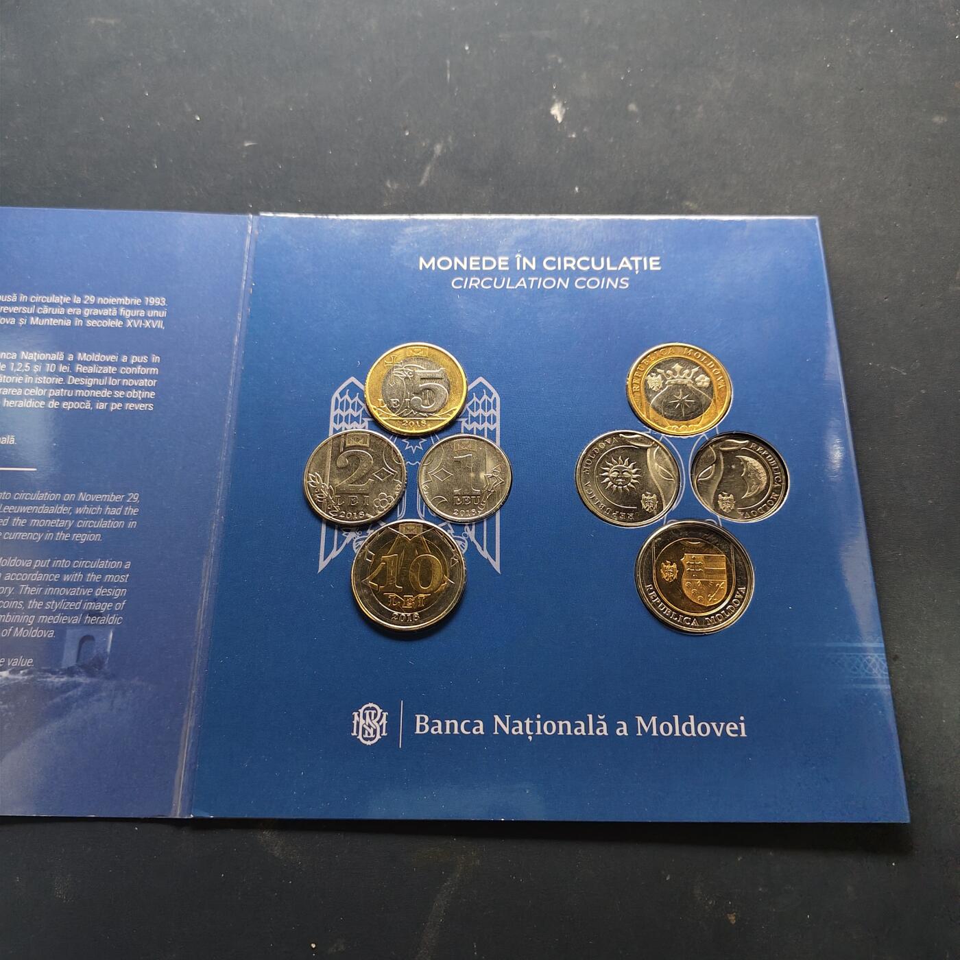 【全场包邮】纯粹捡漏拍515场 摩尔多瓦2018年官方套币-2套正反封装卡册