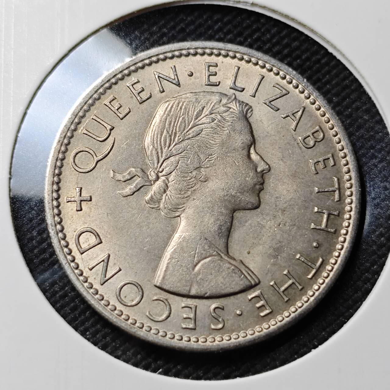 KK钱币收藏小铺   套币专场 2月预留时间 周末发货 1964新西兰2先令 好品 