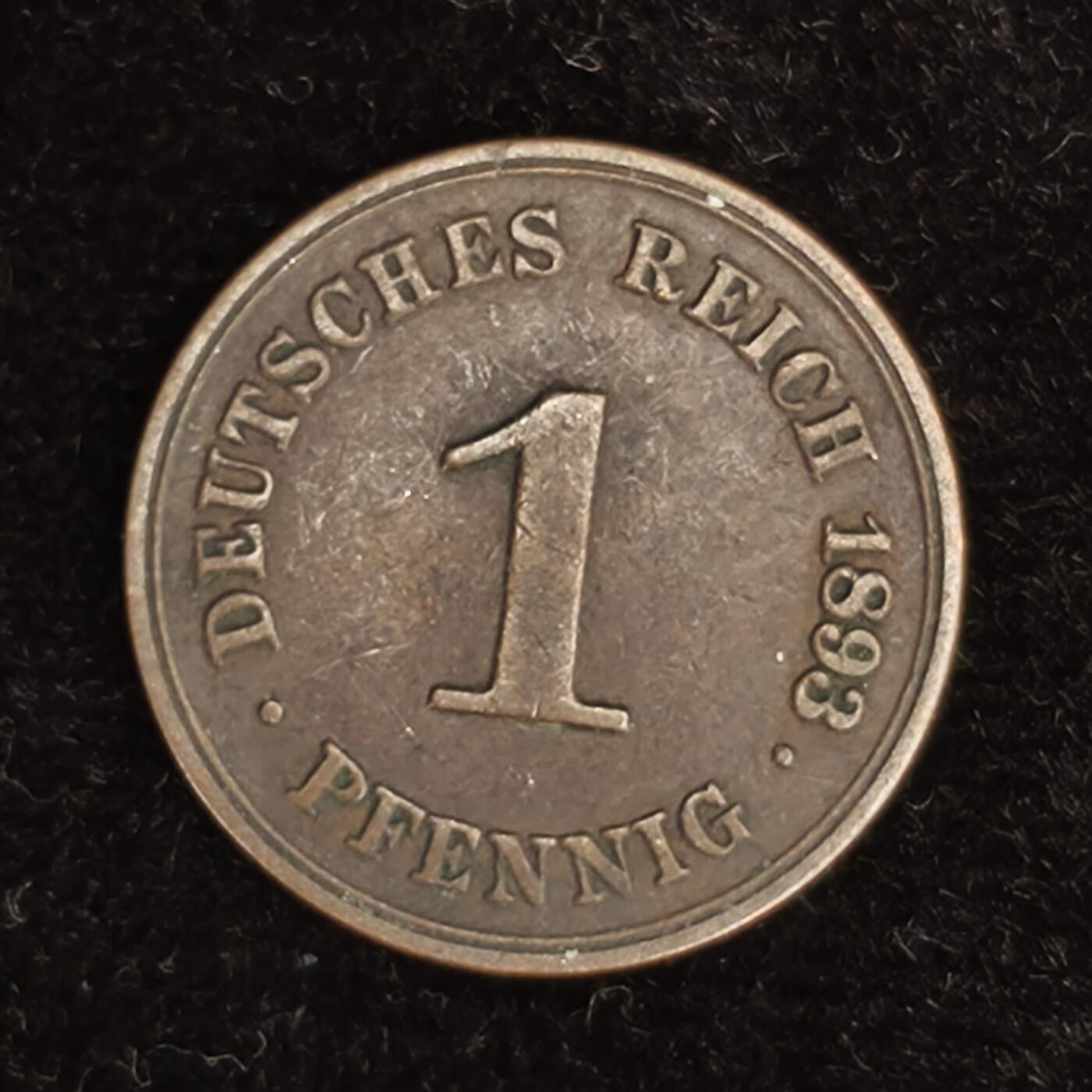 Krab外币市集Vol.27 德国1893年1芬妮