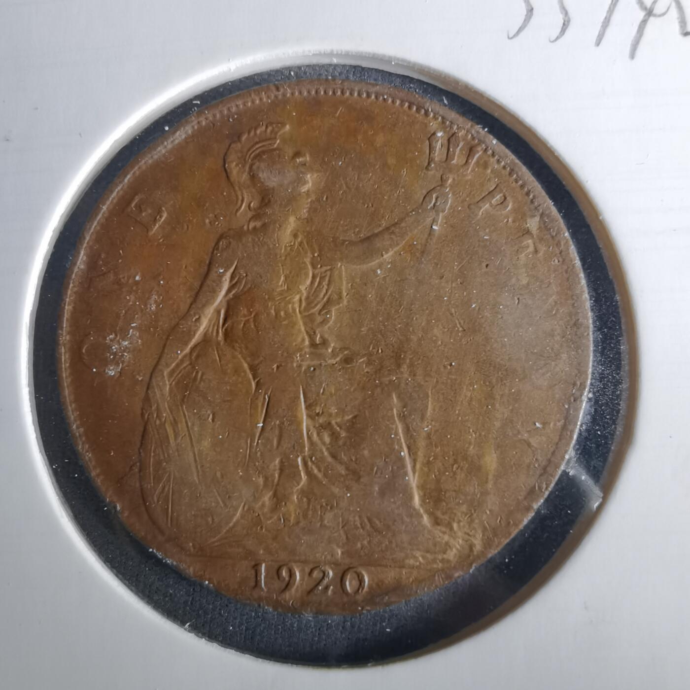 沼泽如烟--第1033场 英国1920年1便士