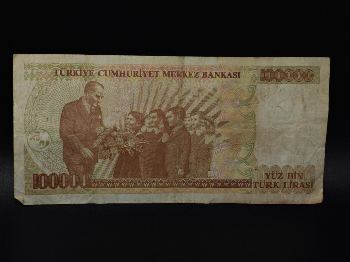  【淘币小摊】限时拍第八百八十四拍   纸币场    每周一统一发货 土耳其100000里拉纸币【有折】