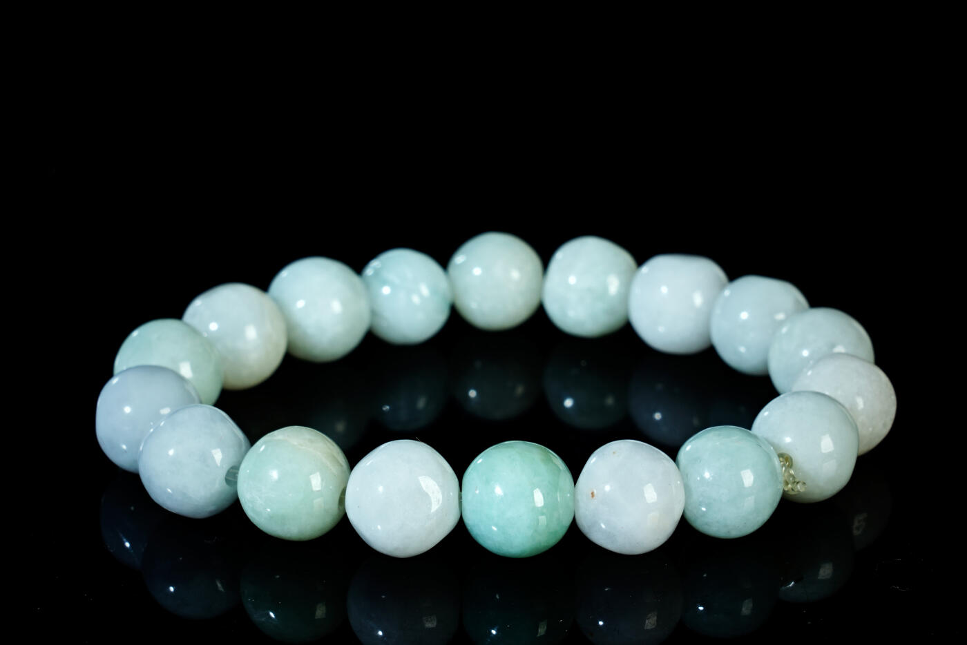 上海都达杂项专场五十八【全场包邮】  石英岩玉1.1圆珠手串93-99