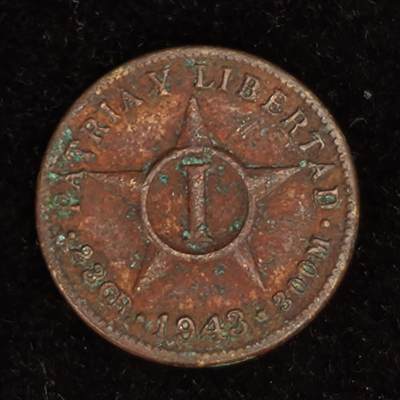 Krab外币市集Vol.27 - 古巴1943年1分