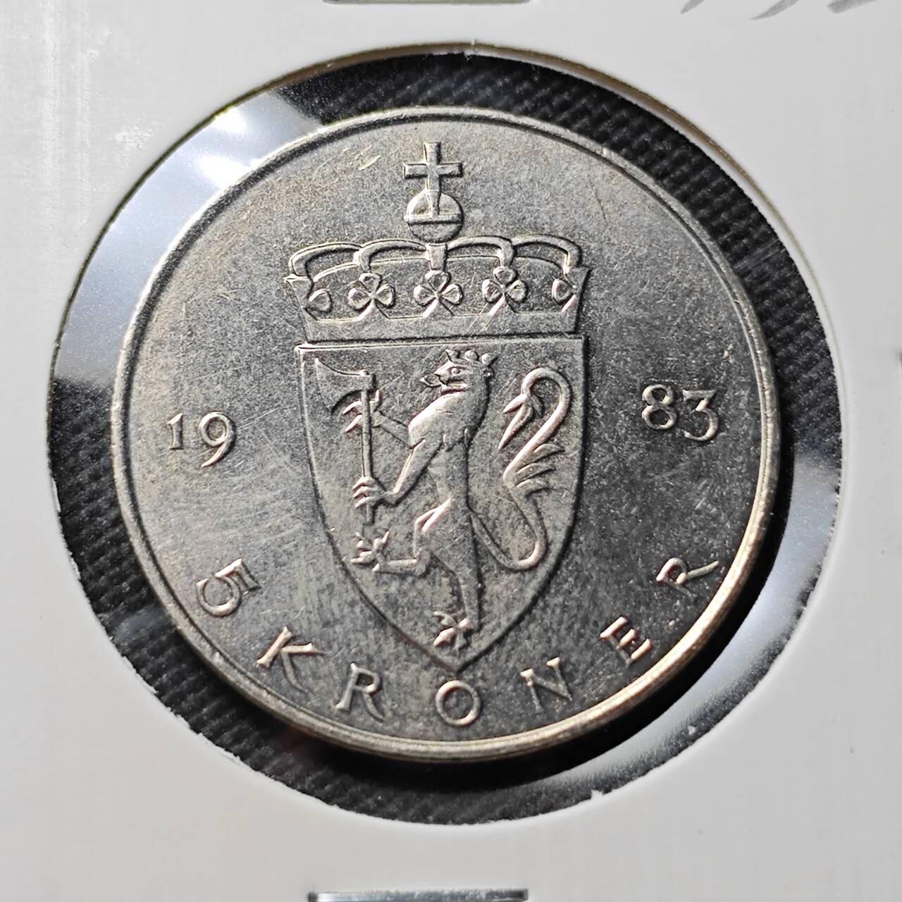 KK钱币收藏小铺   套币专场 2月预留时间 周末发货 1983 挪威5克朗