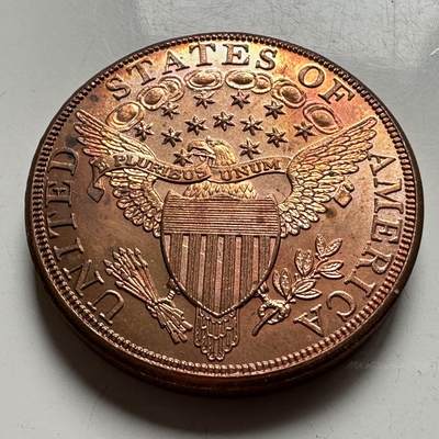 🌹外币初藏🌹🐯2026年第33场   每周二四六晚8️⃣点 接代拍 - 美国  国徽鹰版 半盎司 999铜  27mm 纯铜章