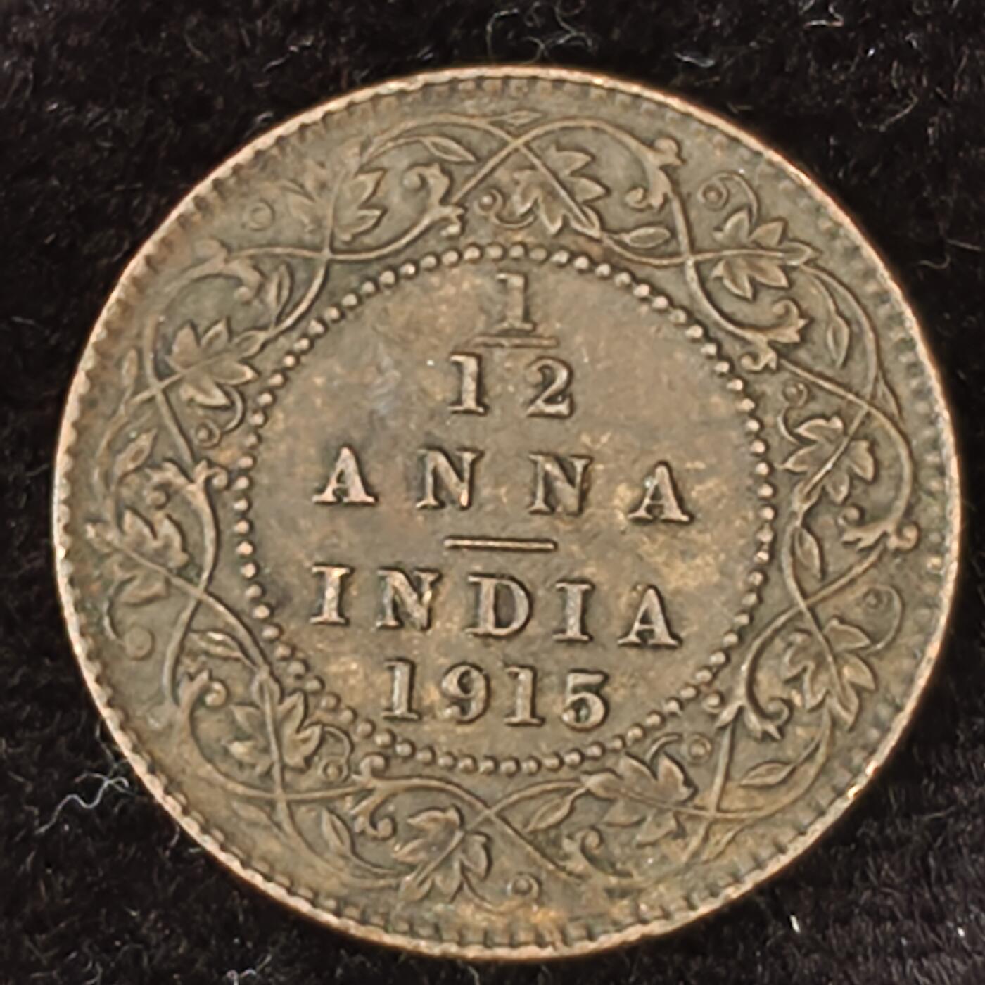 Krab外币市集Vol.27 印度1915年1/2派沙