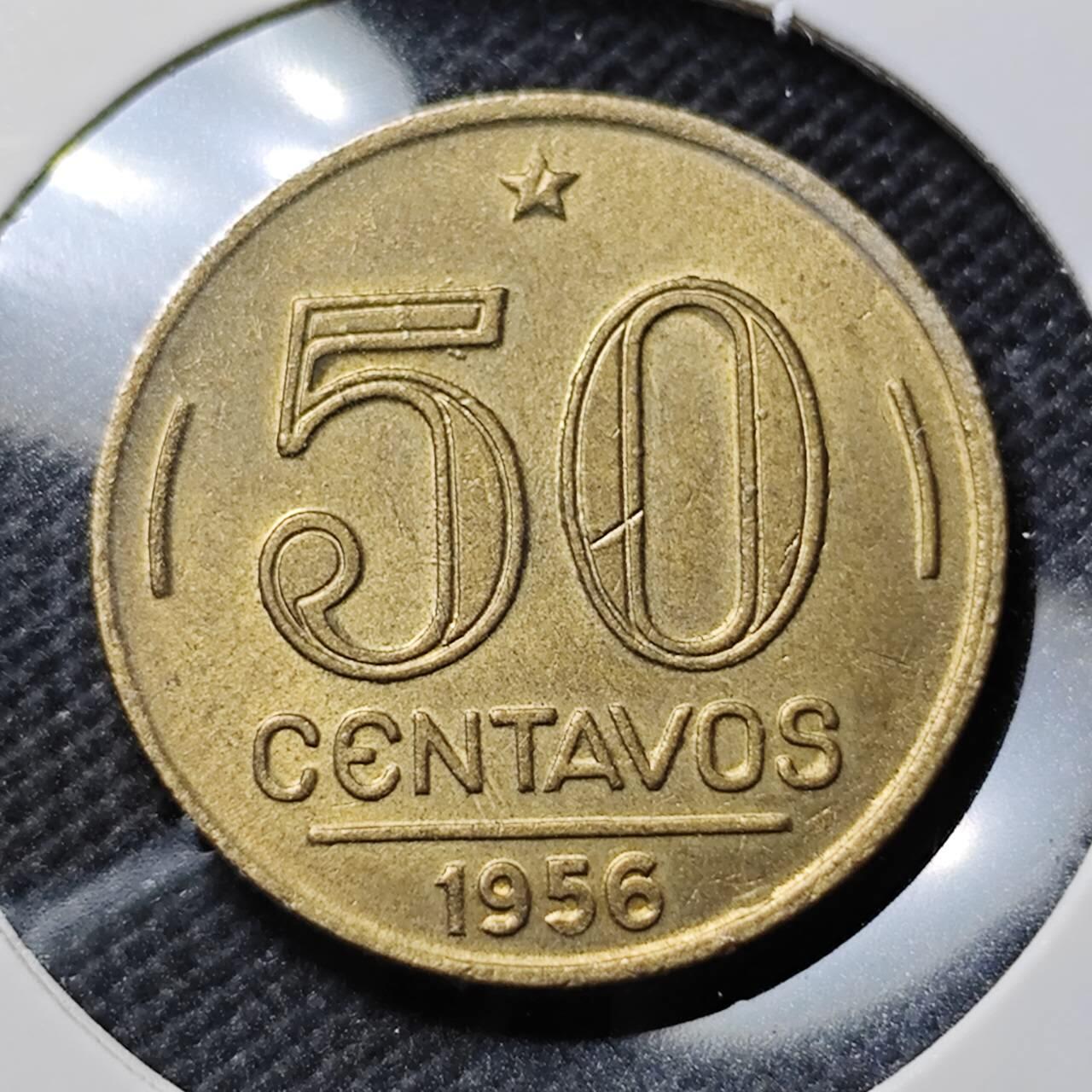 KK钱币收藏小铺   套币专场 2月预留时间 周末发货  1956巴西50分铜币 好品