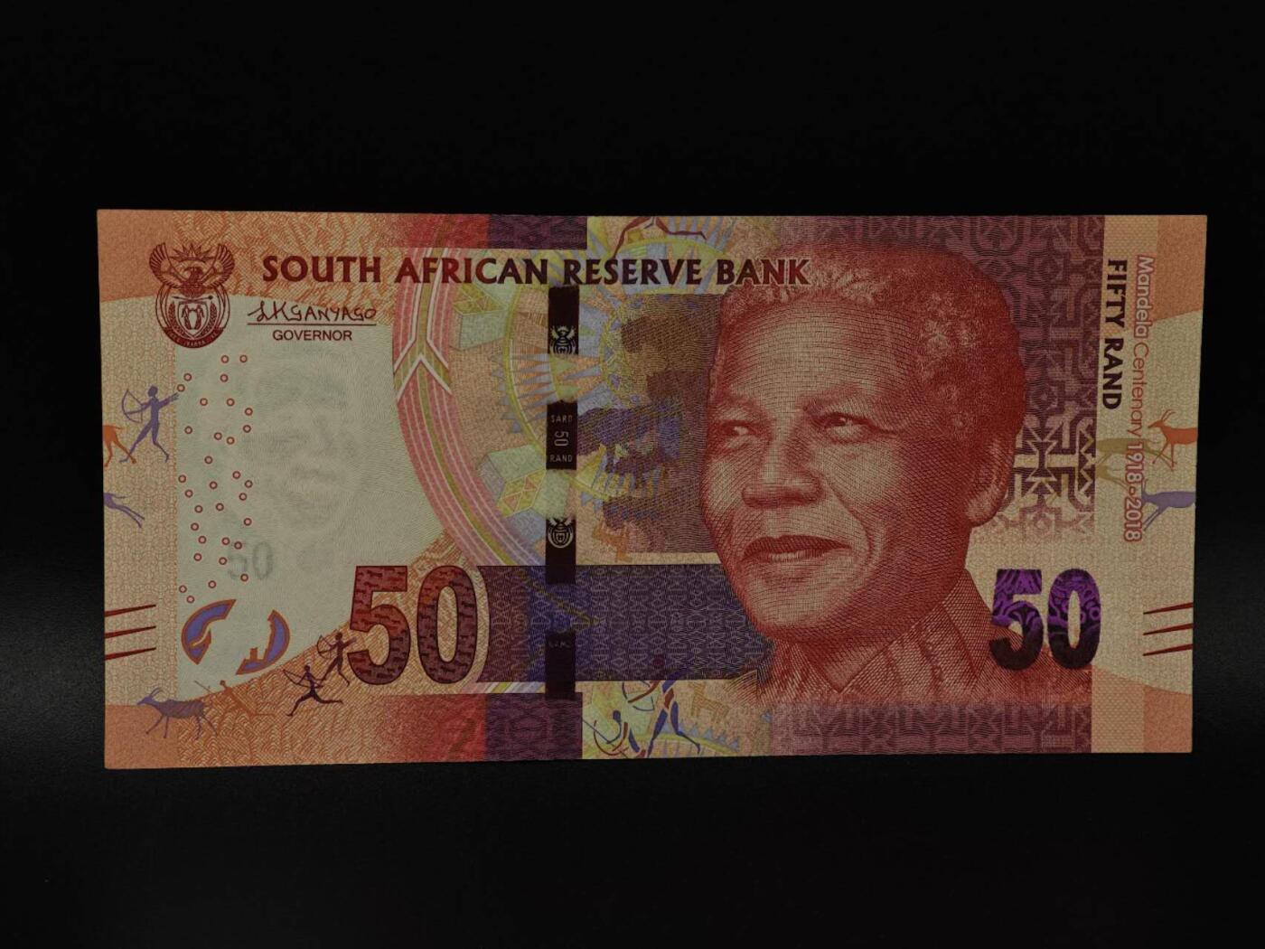  【淘币小摊】限时拍第八百八十四拍   纸币场    每周一统一发货 南非50兰德纸币【有折】