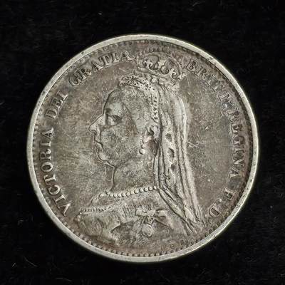 Krab外币市集Vol.27 - 英国维多利亚1887年6便士