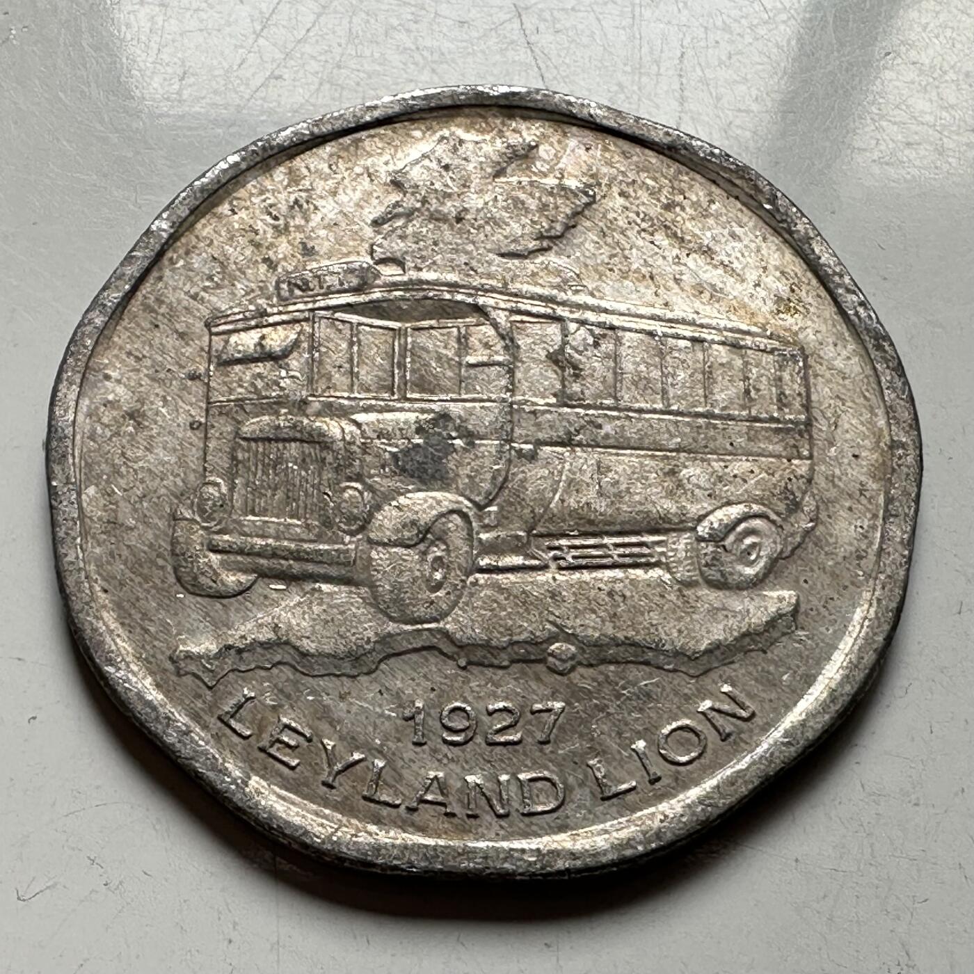 🌹外币初藏🌹🐯2026年第33场   每周二四六晚8️⃣点 接代拍 英国1927年 50便士 国家交通Token 代用币 铝制29mm