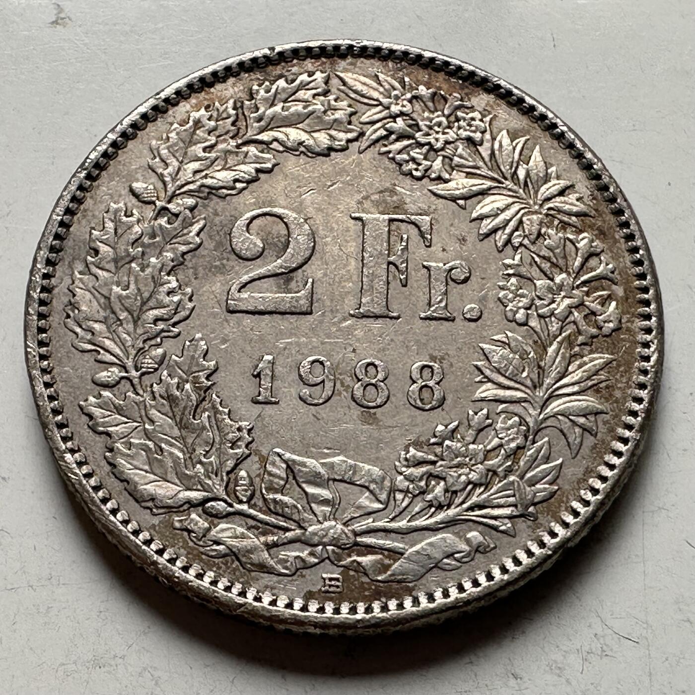 🌹外币初藏🌹🐯2026年第33场   每周二四六晚8️⃣点 接代拍 瑞士1988年2法郎